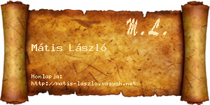 Mátis László névjegykártya